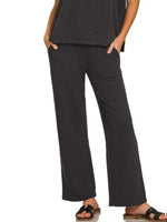 Zenana Slub Short Sleeve T-Shirt and Pants Set