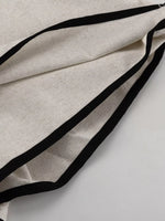 Contrast Trim Vest and Skirt Set