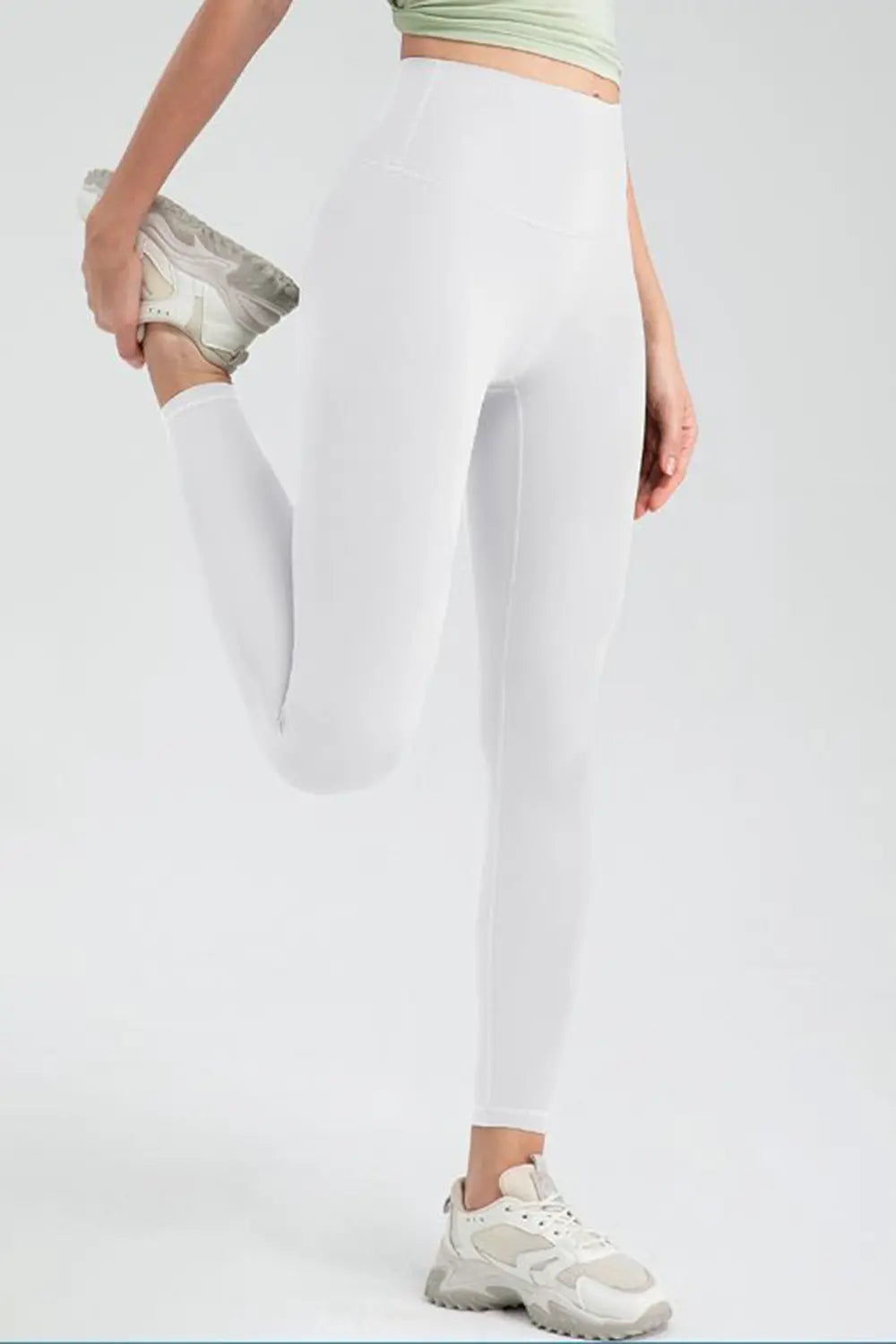 Wide Waistband High Waist Sport Leggings - Ladyez