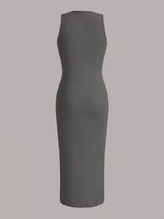 Sleeveless Round Neck Midi Dress