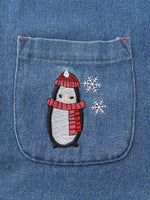 Children's Contrast Raglan Sleeve Denim Dress
