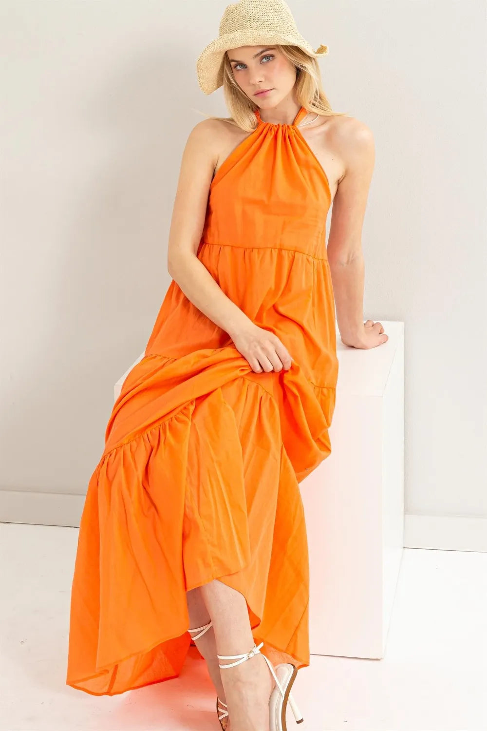 HYFVE Halter Neck Cover Up Maxi Dress - Ladyez