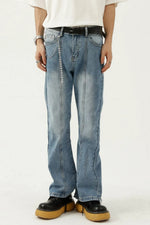 Raw Hem Jeans with Pockets