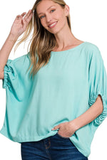 Zenana Woven Oversized Boxy Top - Ladyez