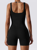Basic Bae Ribbed Sleeveless Active Romper - Ladyez