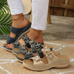 Floral Embellished Open Toe Sandals