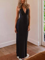 Halter Neck Sleeveless Maxi Dress