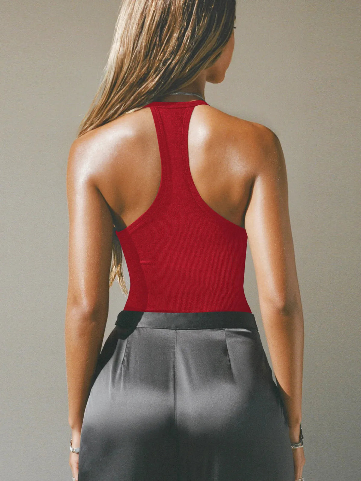 Cutout Ribbed Tank Top - Ladyez