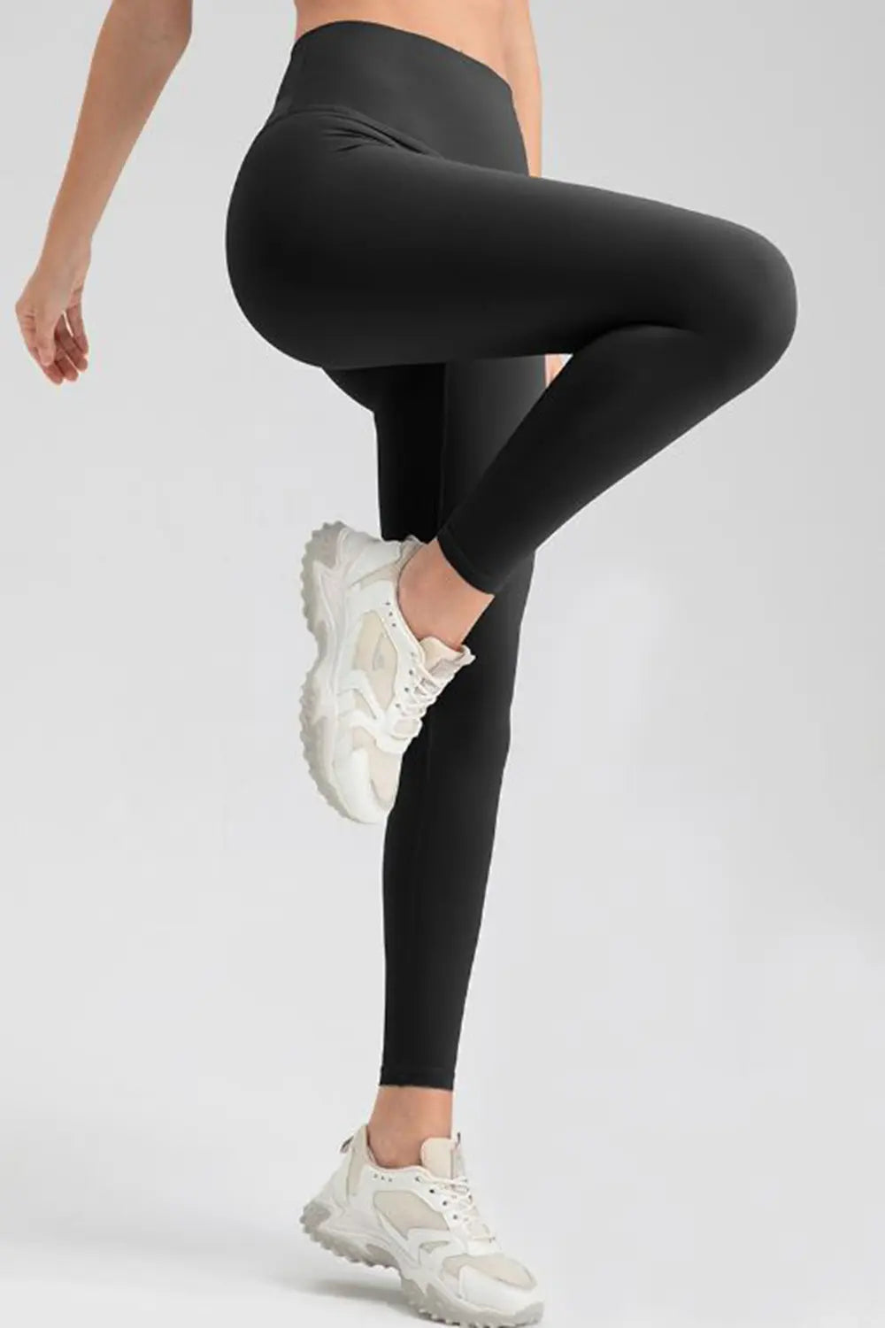 Wide Waistband Sport Leggings - Ladyez