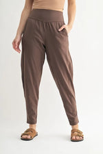 MONO B Flowbarrel High Waist Active Pants - Ladyez