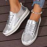 Round Toe Platform Sneakers
