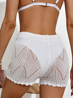 Drawstring Cutout Swim Shorts - Ladyez
