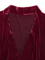 Velvet Tie Front Tiered Mini Dress