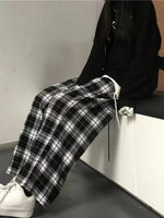 Plaid High Waist Wide Leg Pants