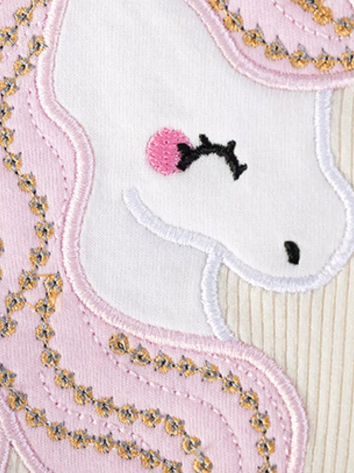 Children's Unicorn Applique Ruffle Trim Tulle Dress