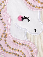 Children's Unicorn Applique Ruffle Trim Tulle Dress