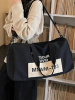 Letter Nylon Travel Bag