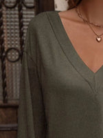 V-Neck Long Sleeve T-Shirt
