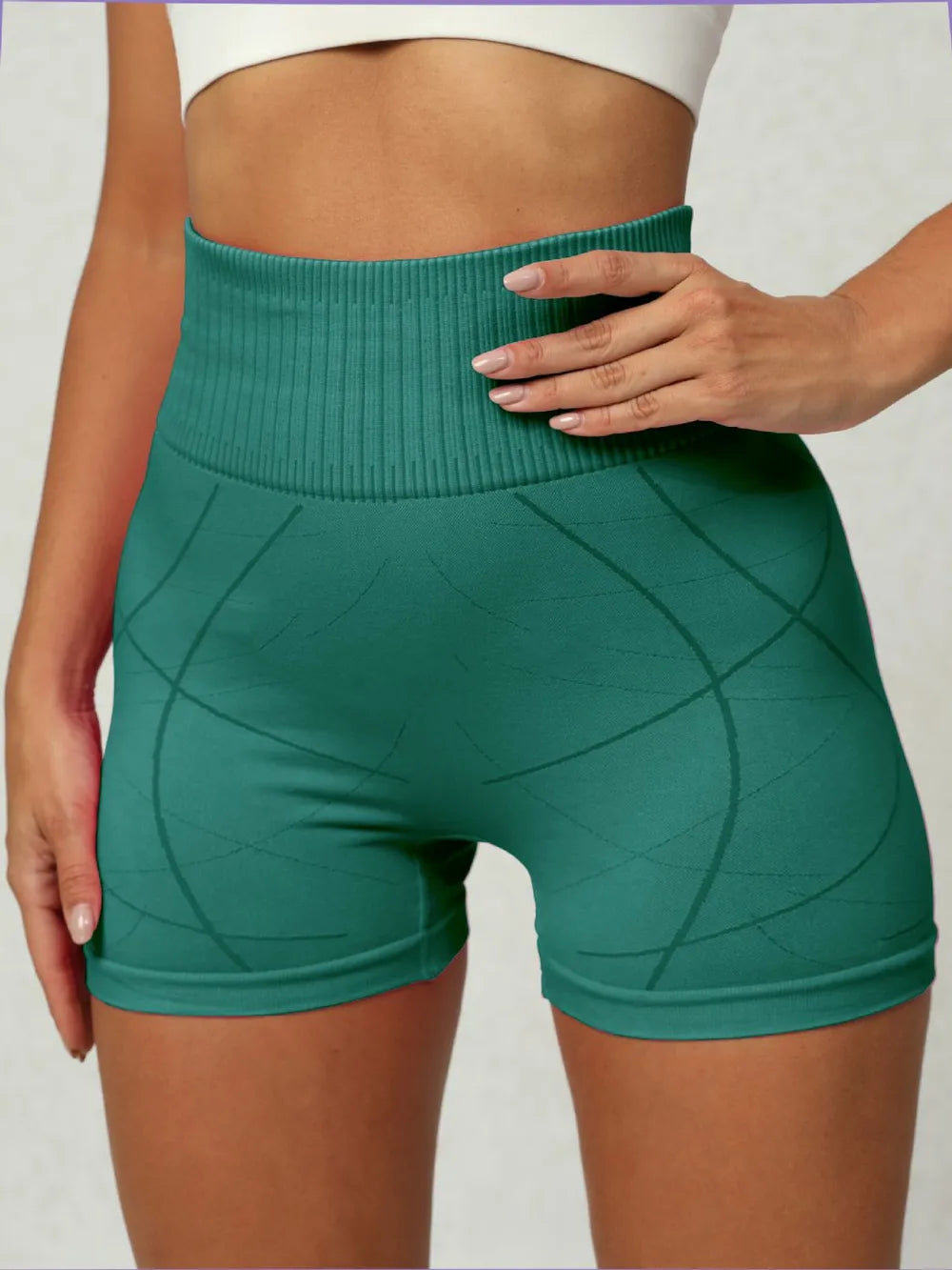 High Waist Active Shorts - Ladyez