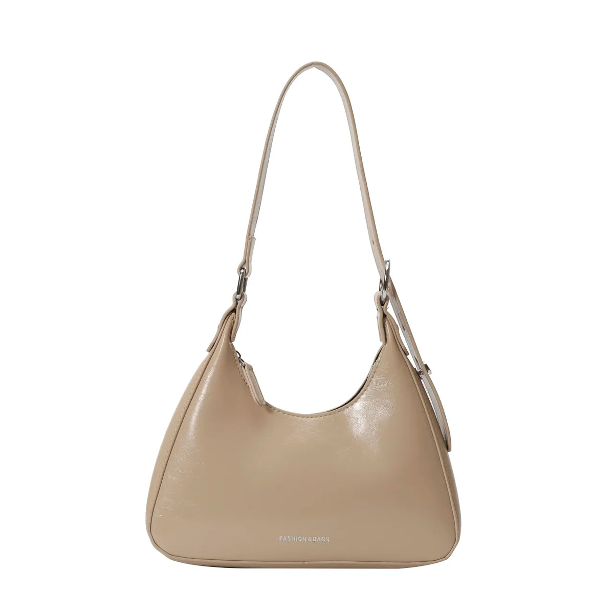 Adjustable Strap PU Leather Shoulder Bag - Ladyez
