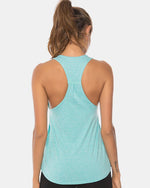 Full Size Scoop Neck Wide Strap Active Tank - Ladyez