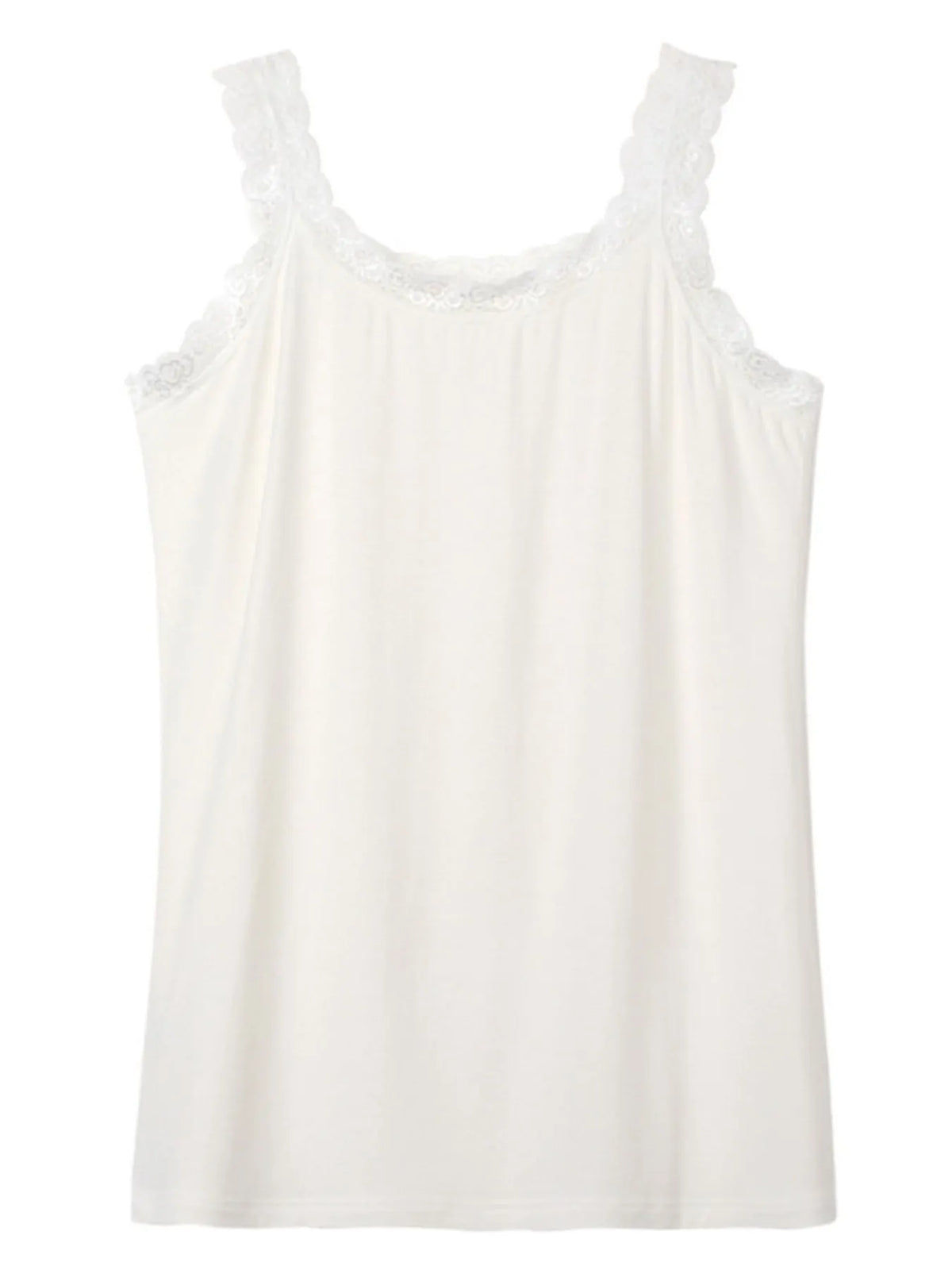 Lace Trim Scoop Neck Cami