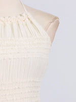 Ruched Halter Neck Maxi Dress