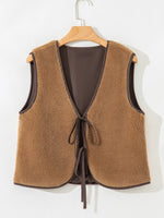 Double Tied Front Vest Coat