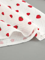 Strawberry Print Long Sleeve Mini Dress