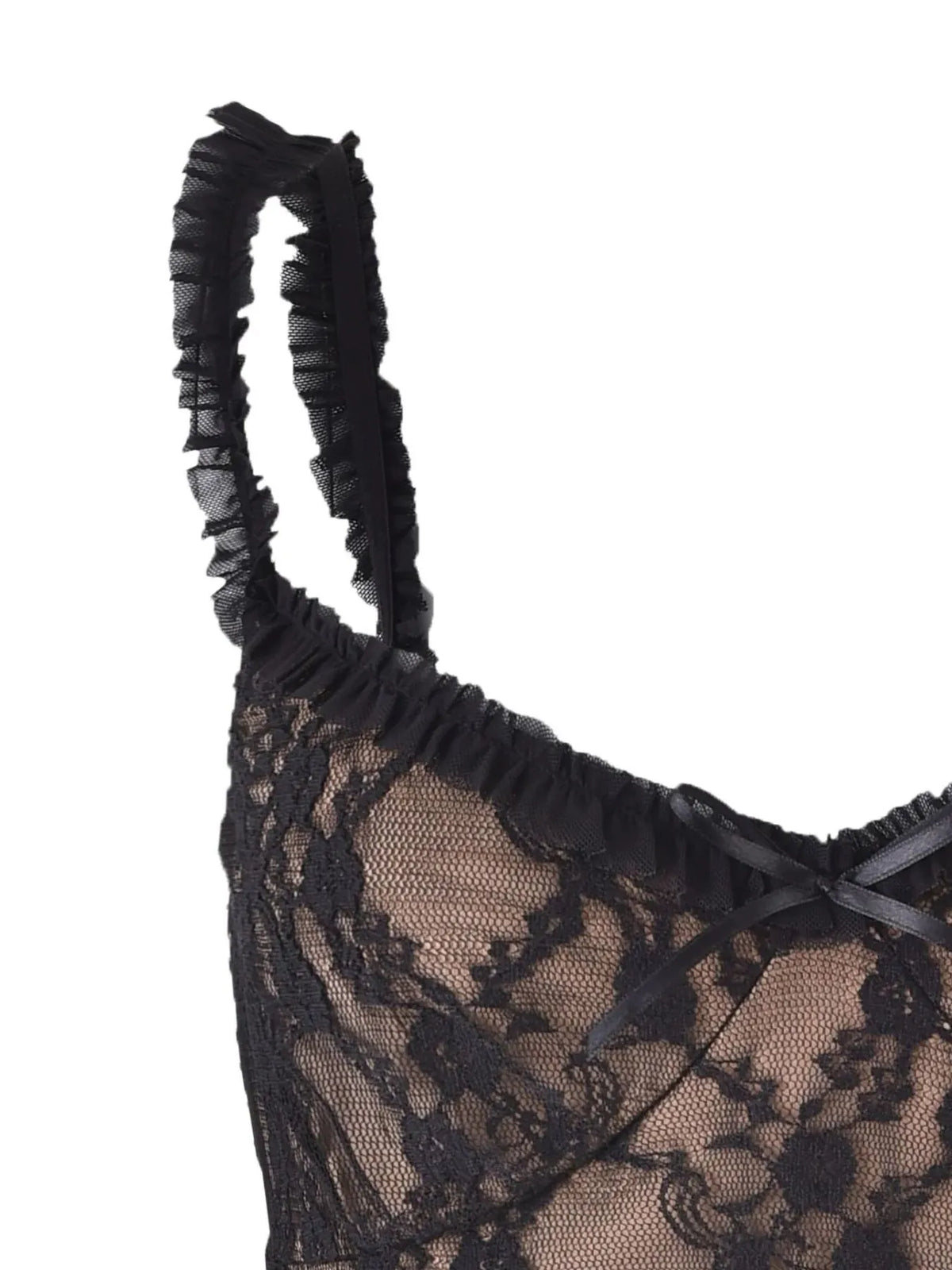 Lace Cami Top with Frill Straps - Ladyez