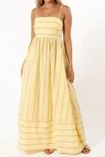 Striped Square Neck Cami Dress