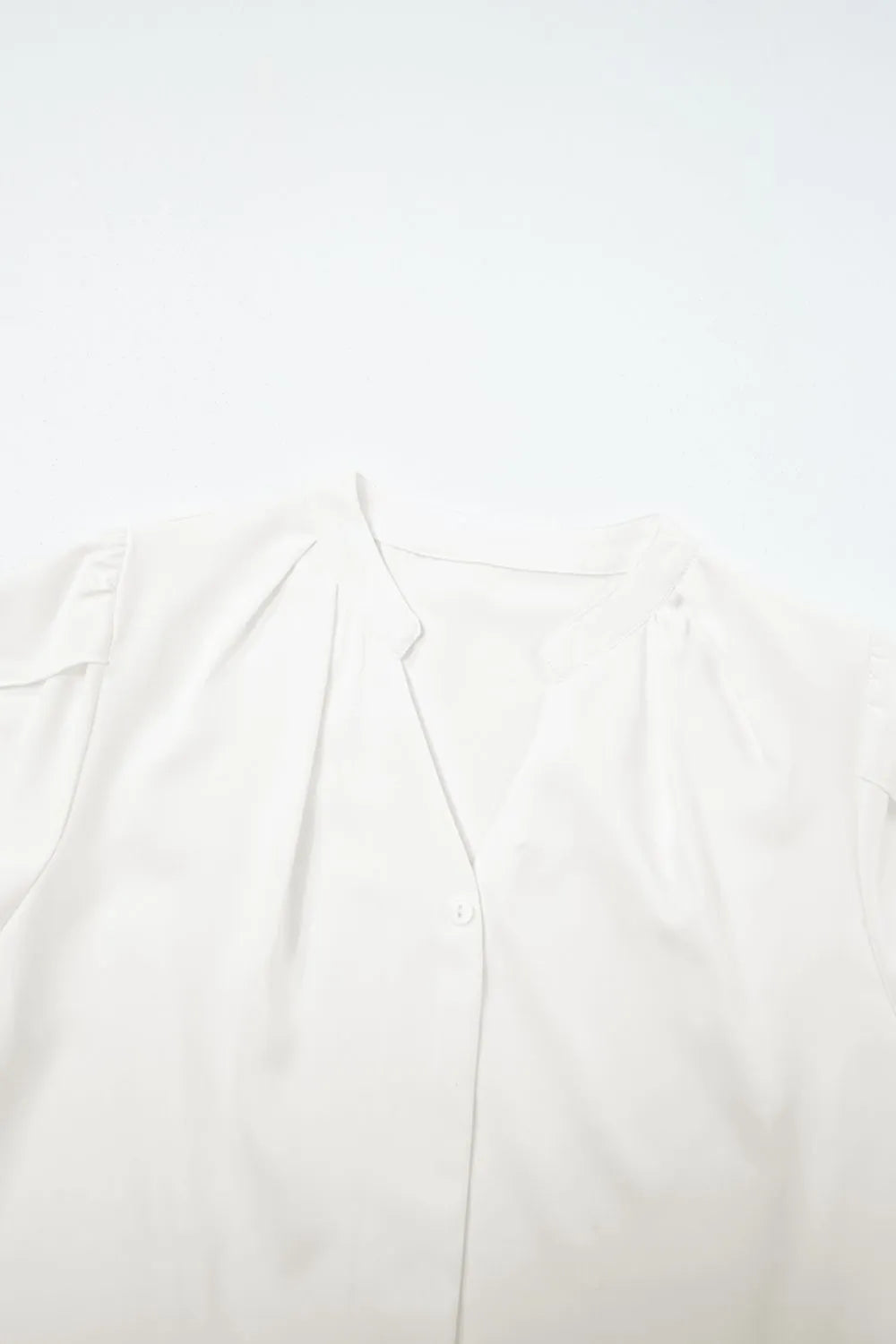 Short Sleeve Notched Blouse - Ladyez