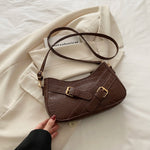 Crocodile Pattern Underarm Shoulder Bag - Ladyez