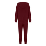 Zip Up Long Sleeve Hoodie and Joggers Set