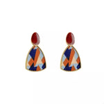 Colorful Abstract Pattern Drop Earrings