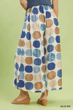 Umgee Dot Print Wide Leg Pants