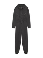 Hooded Zip-Up Long Sleeve Jumpsuit