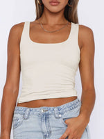 Square Neck Wide Strap Tank - Ladyez