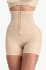 Full Size Hook-and-Eye Shaping Shorts - Ladyez