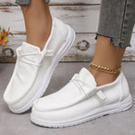 Round Toe Canvas Sneakers