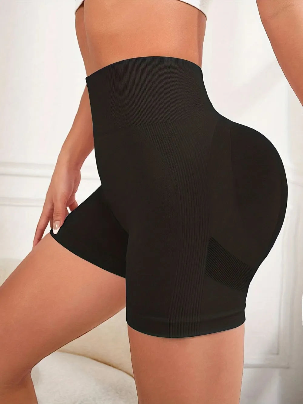 High Waist Active Shorts - Ladyez