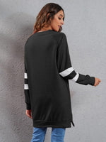Full Size Striped Round Neck Long Sleeve T-Shirt - Ladyez