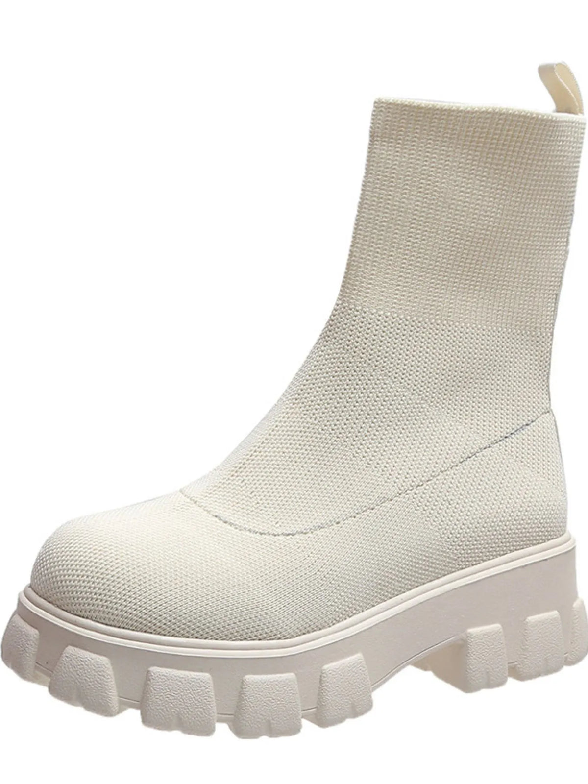 Round Toe Platform Boots - Ladyez
