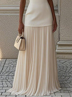 Sleeveless Pleated Maxi Dress