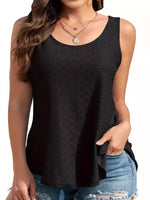 Full Size Scoop Neck Wide Strap Tank Plus Size - Ladyez