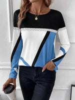 Color Block Long Sleeve T-Shirt