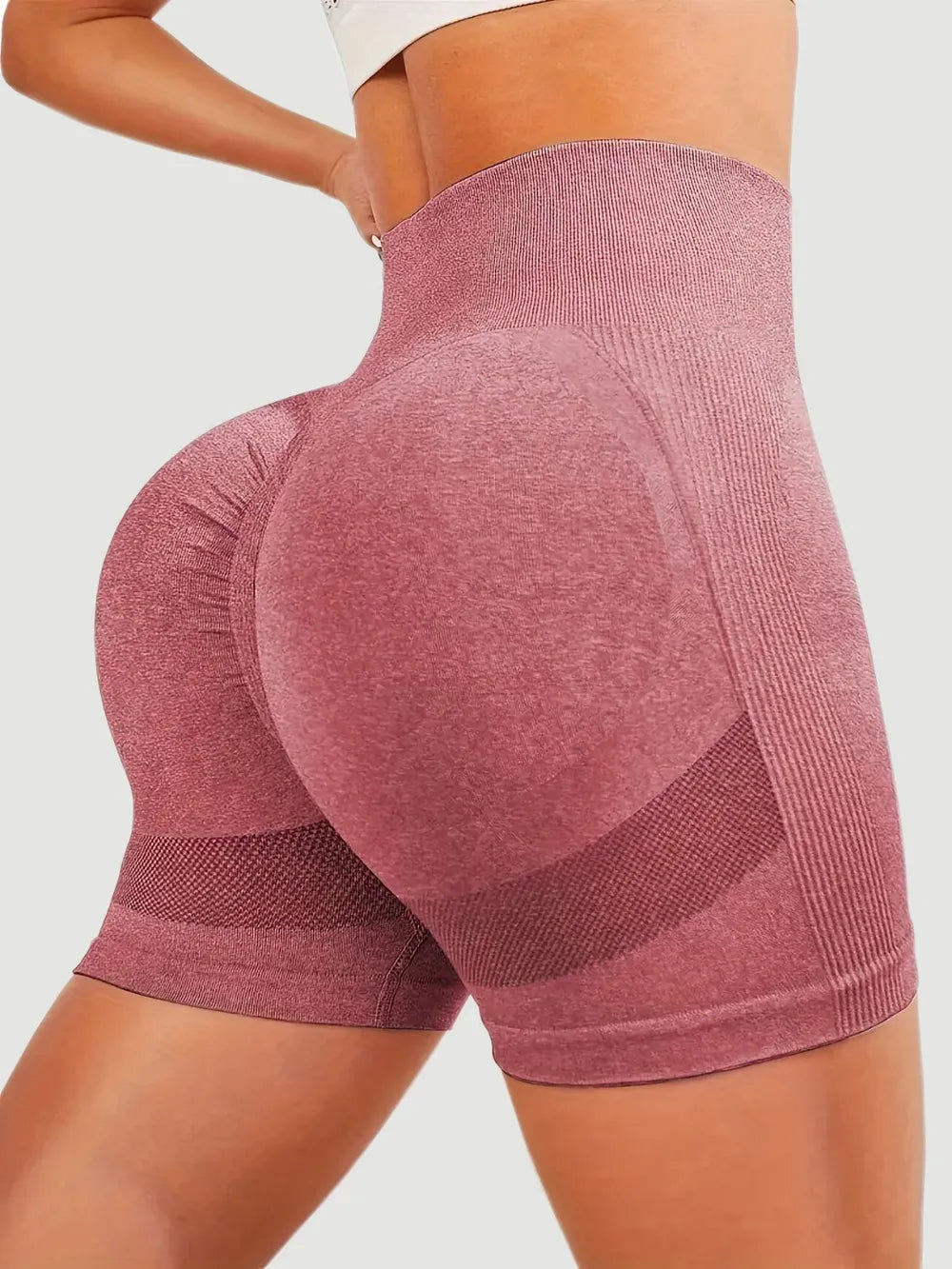 High Waist Active Shorts - Ladyez