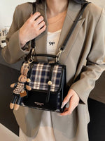 Plaid Pattern Flap Backpack Bag