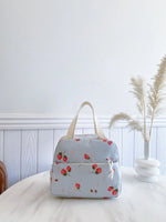 3-Piece Strawberry Print Canvas Bag Set - Ladyez