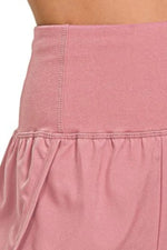 Zenana High Waisted Zippered Back Pocket Running Shorts - Ladyez
